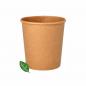 Preview: Eisbecher 480ml Ø9,8 x 10,2cm Kraftpapier/PLA FSC® für Eisautomaten geeignet